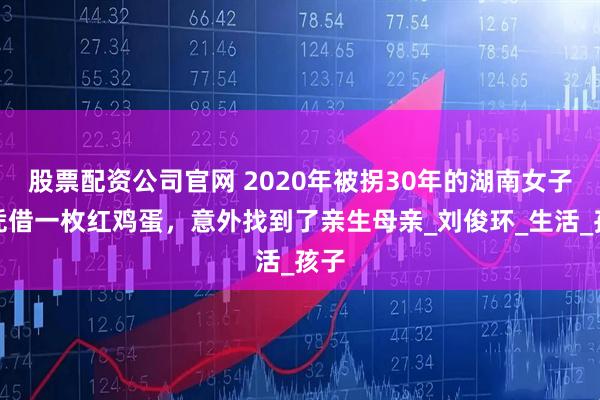 股票配资公司官网 2020年被拐30年的湖南女子，凭借一枚红鸡蛋，意外找到了亲生母亲_刘俊环_生活_孩子